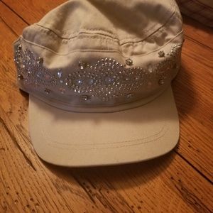Scala bling tan ladies hat